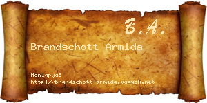 Brandschott Armida névjegykártya